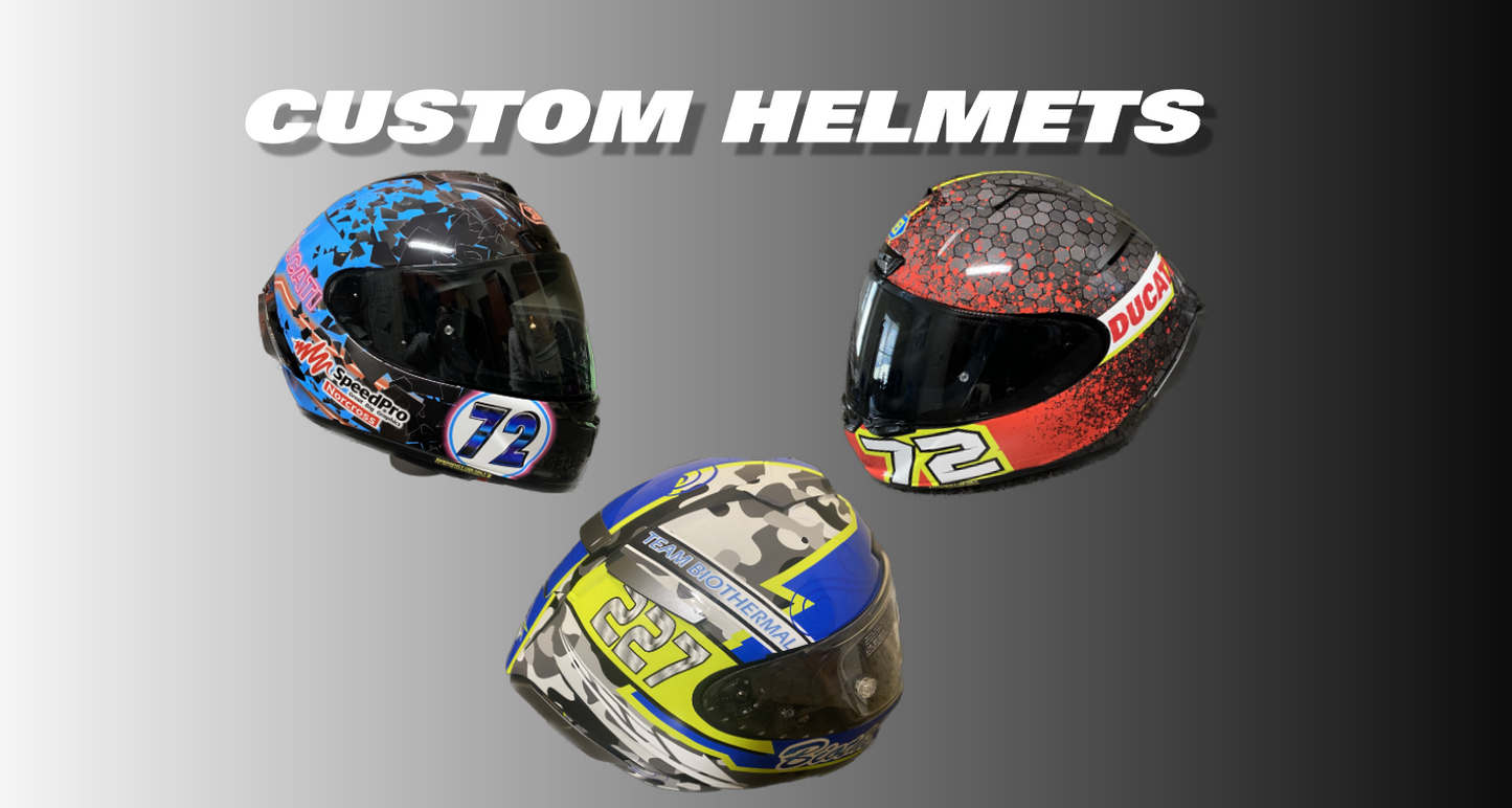 Custom Helmet Wraps – EPIC Superbike Designs